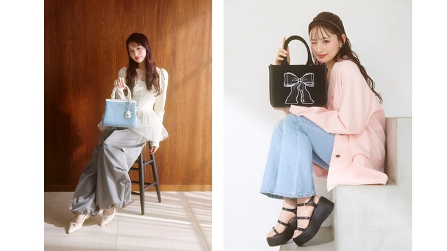 CANDY TUNEの立花琴未がコーディネートするサマンサベガの最新コレクションが公開。春夏にコーディネートしたくなるデニム素材のバッグや、キャンバスバッグが登場。