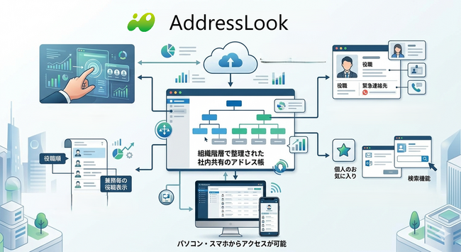 スマホから組織アドレス帳へアクセス！日本の組織構造にフィットした階層型アドレス帳のスマホアプリ「AddressLook Mobile」を提供開始