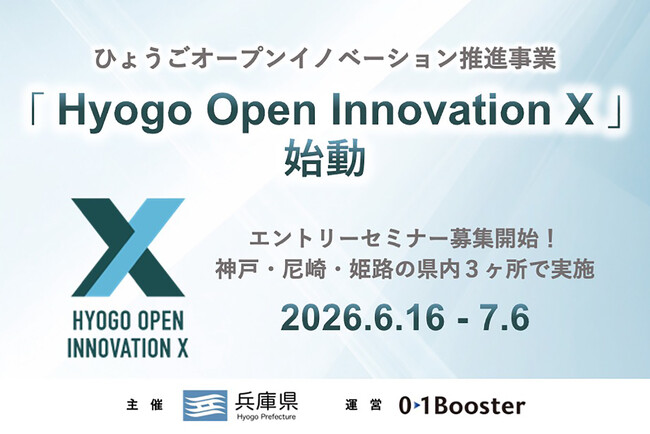 兵庫県内企業の新規事業創出を支援する「Hyogo Open Innovation X」始動