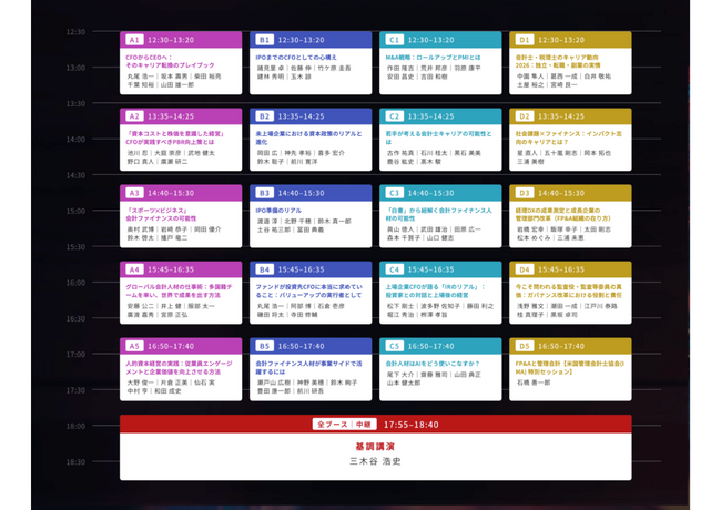 全21セッションのタイムテーブルと追加登壇者が決定！　　　　　　会計ファイナンス人材 Conference2026