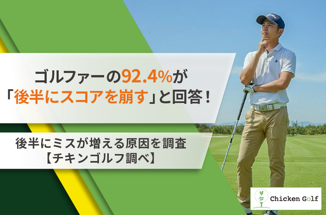 ゴルファーの92.4%が「後半にスコアを崩す」と回答！後半にミスが増える原因を調査【チキンゴルフ調べ】