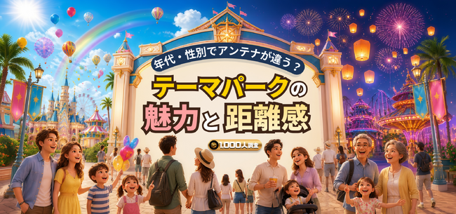 年代・性別でアンテナが違う?テーマパークの魅力と距離感|1,000人調査