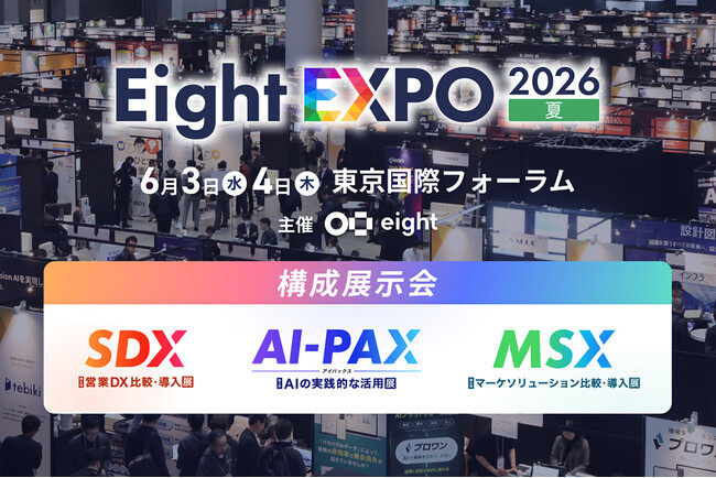 6/3(水)・4(木)Sansan主催「Eight EXPO 2026 夏 SDX 営業DX比較・導入展」に株式会社BloomActが資料動画化サービス「SPOKES」の展示ブースを出展