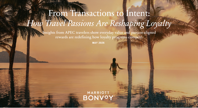 Marriott Bonvoy、アジア太平洋地域（中国圏を除く）におけるホテルのロイヤルティプログラムの新たなトレンドを発表