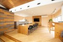 岐阜県の商社オフィス ヒノキ無垢チップタイプ施工 岐阜県の商社オフィス ヒノキ無垢チップタイプ施工