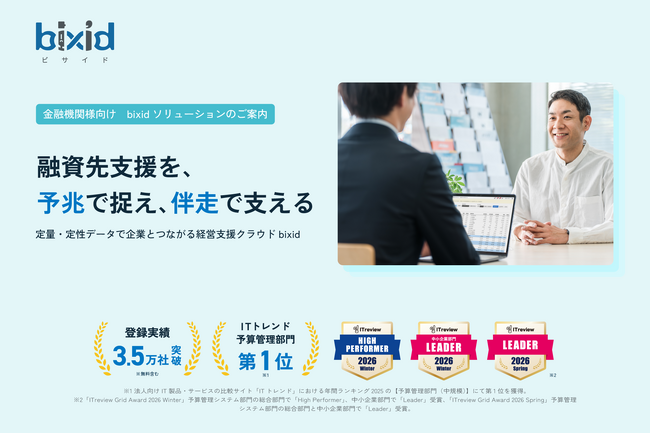 経営支援クラウド『bixid（ビサイド）』、金融機関向けサービスサイトを公開！