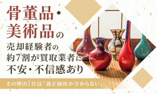 骨董品・美術品の売却経験者の約7割が買取業者に「不安・不信感あり」。その理由1位は「適正価格か分からない」