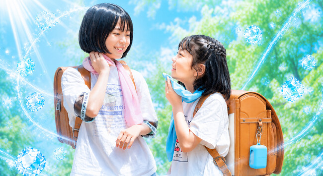 猛暑の登下校に“ランドセル冷感タオル”という新習慣。4ヶ月で36,000個売れた「ふりふり冷感君」シリーズから、子供の熱中症対策に使えるキッズタオルが登場