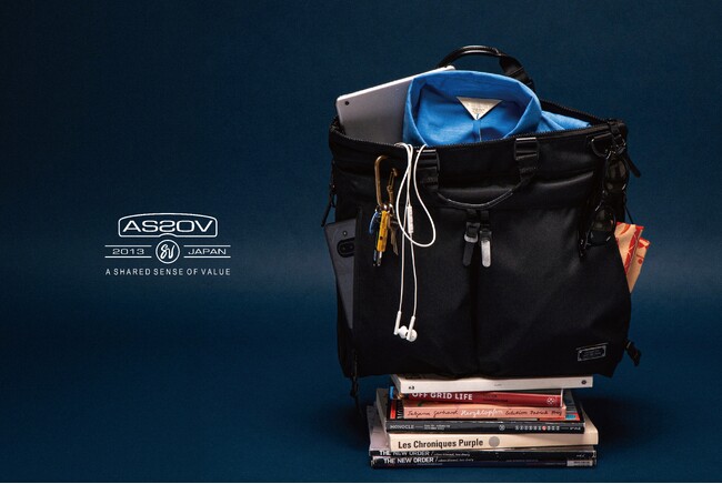 【AS2OV】ビジネスからカジュアルまでシームレスに活躍する 新作「CORDURA DOBBY 305D 3WAY HELMET BAG」が登場