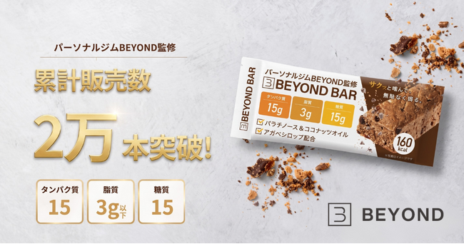 累計販売2万本突破。パーソナルジムBEYOND監修「BEYOND BAR」高タンパク・低脂質・人工甘味料不使用設計で支持拡大
