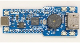 マイクロファン、TV/PCモニター出力機能付き開発基板「RP2350A-DVI」発売!C/C++, Pythonで大画面出力可能な計測ツールやゲーム作成が可能 マイクロファン、TV/PCモニター出力機能付き開発基板「RP2350A-DVI」発売!C/C++, Pythonで大画面出力可能な計測ツールやゲーム作成が可能