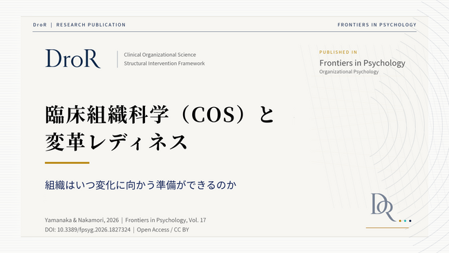 臨床組織科学（COS）とWeiner変革レディネス理論──組織はいつ変化に向かう準備ができるのか
