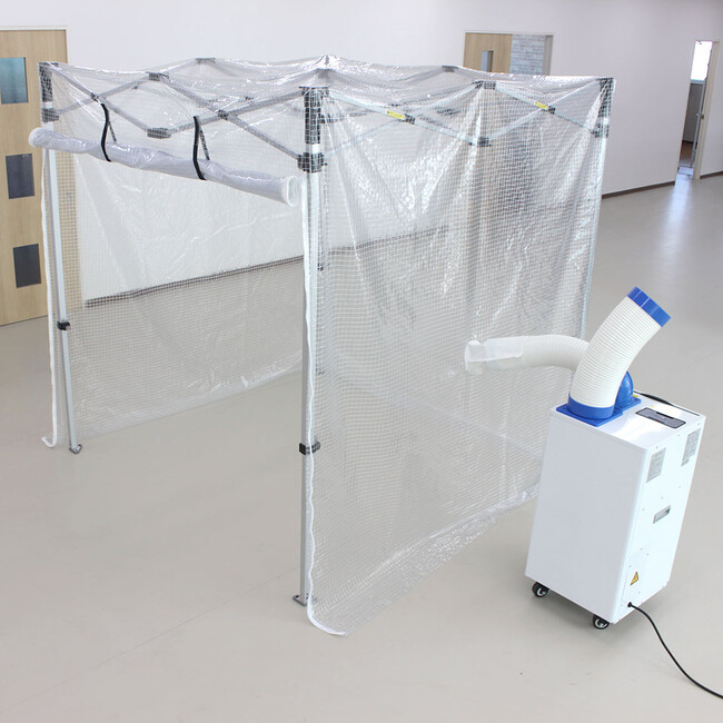 全体冷房より圧倒的に安く熱中症対策！現場の声で進化した「スポットクーラー対応ビニールブース」【6月12日まで早割実施中】