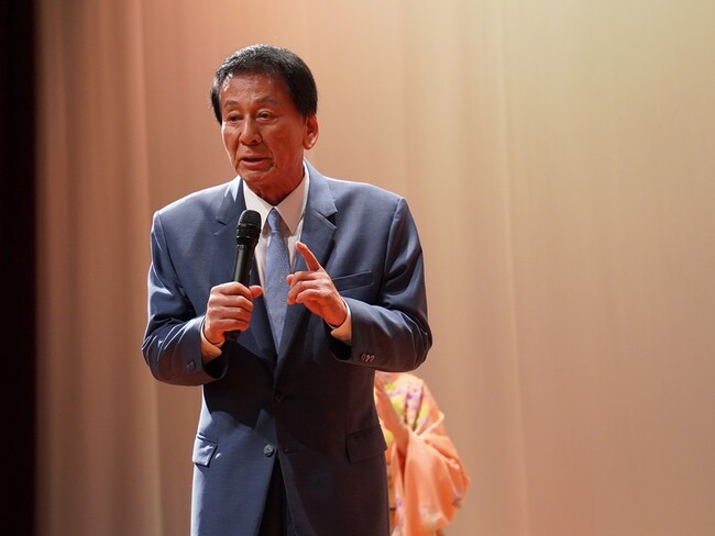 杉良太郎 特別防犯対策監・伍代夏子 特別防犯支援官 鹿児島県鹿屋市にて広報啓発を実施