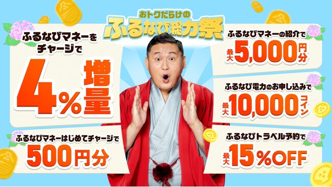 『ふるなびマネー4%増量＆ふるなび電力・ふるなびトラベル予約の利用でおトクな2026年夏の先取りふるなび総力祭』を開始！