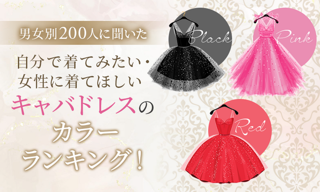 【男女別200人に聞いた】自分で着てみたい・女性に着てほしいキャバドレスのカラーランキング!