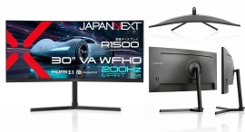 JAPANNEXTが30インチ VAパネル アスペクト比が21:9で200Hz対応のWFHD湾曲ウルトラワイドゲーミングモニターを35,480円で発売 JAPANNEXTが30インチ VAパネル アスペクト比が21:9で200Hz対応のWFHD湾曲ウルトラワイドゲーミングモニターを35,480円で発売