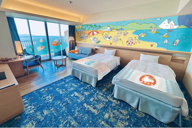 熱海プリン×熱海後楽園ホテル 初のコラボルームが1日1室限定で登場!昨年好評の夕食ブッフェでのスイーツコラボも同時開催