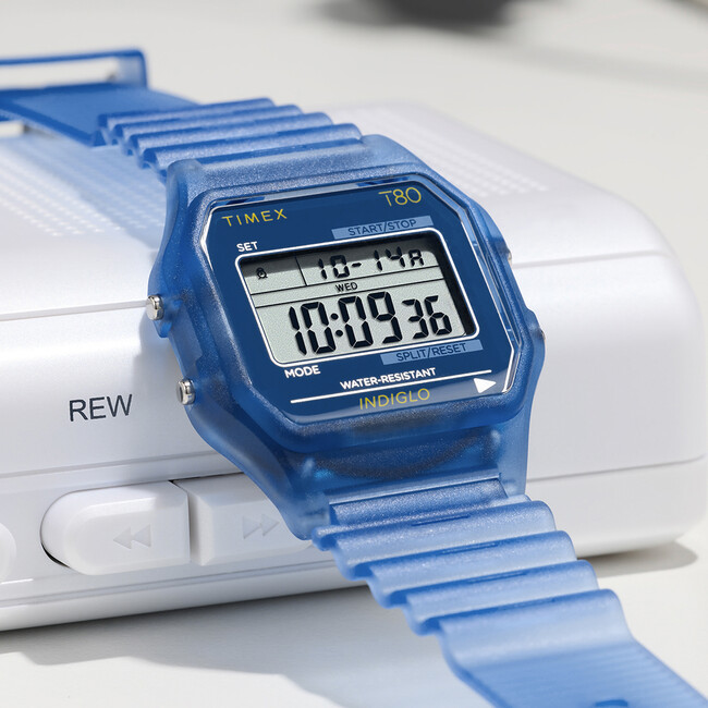 腕時計『TIMEX＜タイメックス＞』、人気の角デジ＜T80＞に、清涼感あふれるシースルー仕様の新モデル『T80 Translucent（ティーエイティ トランスルーセント）』が登場！