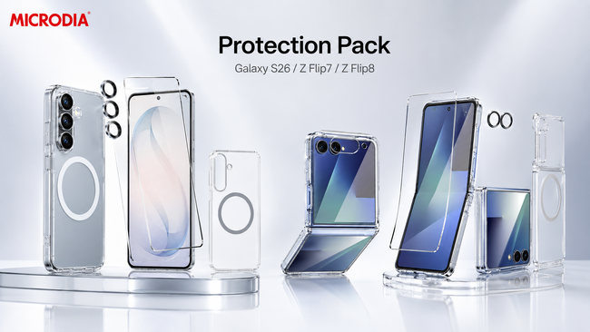 Galaxy S26・Z Flip・Z Foldの保護を一括提案。MICRODIAがケース・画面・レンズ保護をまとめたProtection Packを国内展開へ