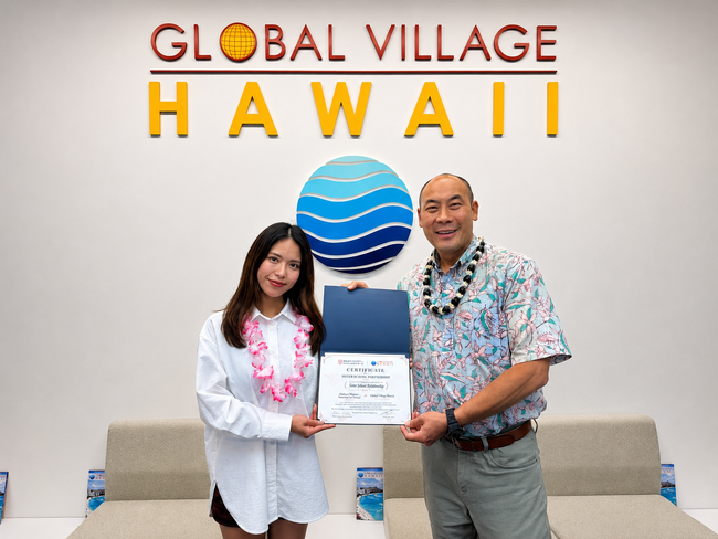 ハワイを代表する名門語学学校「Global Village Hawaii」と「渋谷女子インターナショナルスクール」が姉妹校提携を締結！
