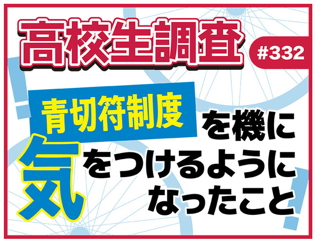 自転車への⻘切符制度導入から2ヶ月、高校生が気をつけるようになったこととは? 【高校生調査】