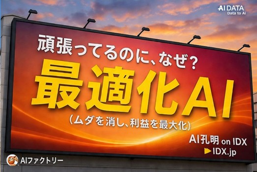 頑張って工事を進めているのに利益が出ない理由とは？ - 建設業の“工程・資源最適化不足”をAIで解決～ AIデータ社「AI Builder on IDX」PoCパートナーを募集～