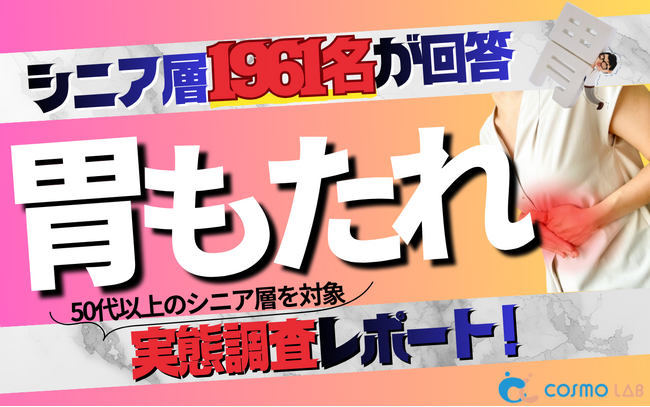 【シニアの意識調査】対症療法より「予防・習慣改善」に商機あり。胃もたれに関する1,961名調査から読み解く、シニアの顧客化インサイト