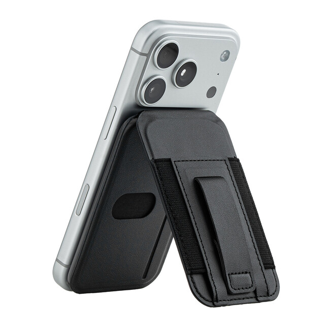 スタンドもカード収納もこれ1つ。指フック付きMagSafe対応スマホスタンドを4種類発売
