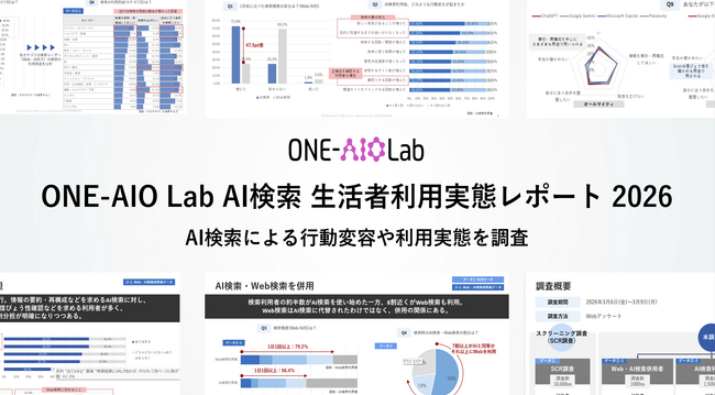 Hakuhodo DY ONEの「ONE-AIO Lab」、AI検索による検索体験の変化や各検索サービスの利用実態をまとめた「ONE-AIO Lab AI検索 生活者利用実態レポート 2026」を発表
