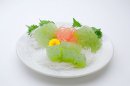 切り方で食感が変わる生大とろ風(そぎ切り、角造り) 切り方で食感が変わる生大とろ風(そぎ切り、角造り)