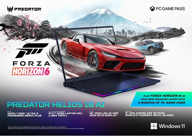 さらなる高みへ。Predator Helios、新章。ゲーミングノートPC「Predator Helios 18 AI」「Predator Helios Neo 16S AI」新モデル4機種を発売。
