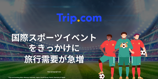 Trip.com、国際スポーツイベントに関する最新旅行トレンドを発表