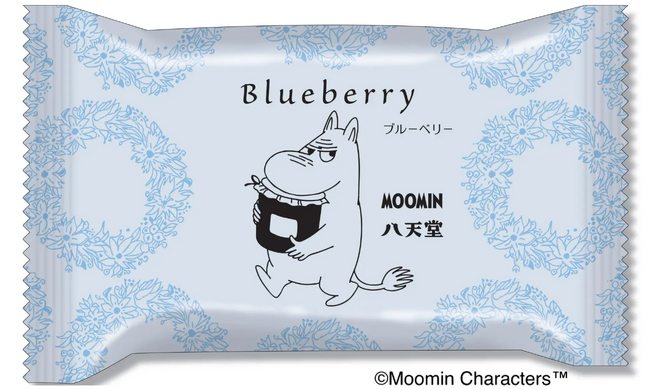 【八天堂店舗】3年ぶりの人気企画、ムーミンのオリジナルパッケージ！「くりーむパン ブルーベリー」期間限定で販売