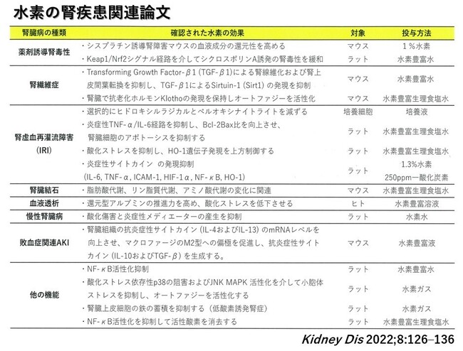 低濃度水素吸入と慢性腎臓病・透析合併症― これまでの研究知見を踏まえて ―