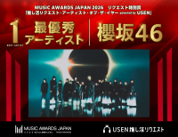 リクエスト特別賞「推し活リクエスト・アーティスト・オブ・ザ・イヤー powered by USEN」
「櫻坂46」がファンからの圧倒的な支持で最優秀アーティストに決定！