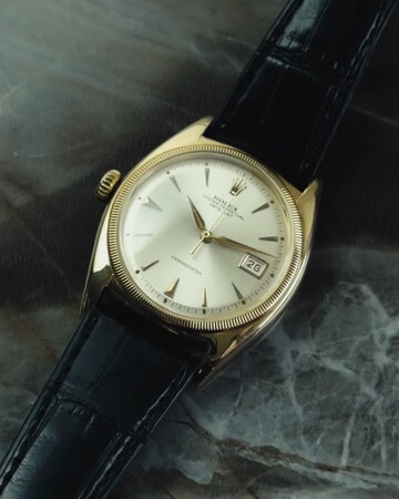 「特別注文が生んだ幻のLeft Side Crown」ROLEX Datejust 6105 Lefty 18k 1952s 販売開始。