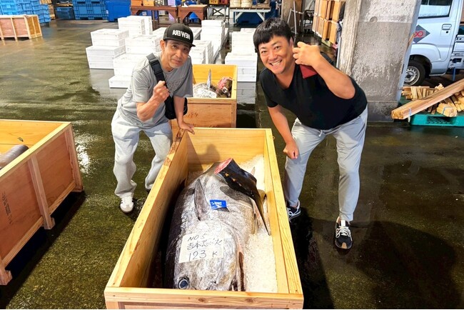 123kg・139kg、合計262kgの本マグロを競り落とし。壱岐島・郷ノ浦漁港直送フェア開催｜牡蠣と海鮮 にほんいち 大阪堺筋本町店