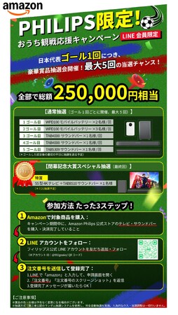 ゴールの回数で豪華景品が当たる!?『おうち観戦キャンペーン』開催!