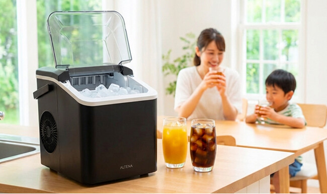 【ついにTikTok Shopで販売開始！】楽天ランキング常連ブランド『ALTENA』の次世代モデル製氷機が上陸！トレンド誌『GoodsPress』掲載でさらに大注目！