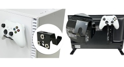 ゲーミングコントローラーを収納するスタンド［マグネット式］と［VESA対応/モニター背面収納式］の2種を販売します。コントローラーの定位置が決まる収納アイテム。