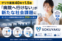 ゲリラ豪雨40年で1.5倍　気候変動による豪雨増加や“梅雨ダル”に対応　オンライン診療「SOKUYAKU」利用者が前年比250％に拡大