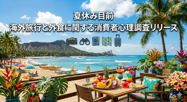 【調査リリース】行きたい旅先1位は南国リゾート！「海外旅行と外食に関する消費者心理」をレポート