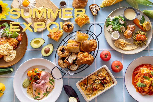 大阪万博公園EXPOCITY「BARBARA EXPO RESTAURANT」に”夏の味覚”メニューが登場！自家製パン食べ放題には人気のポップオーバーが復活！6月19日より。