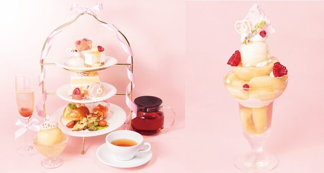 フルーツ＆スイーツカフェ「フルフルール 近鉄あべのハルカス店」で毎年大人気“桃”スイーツが７月１日(水)からスタート　昨年好評だった桃のアフタヌーンティーがアップデートされ今年も登場！