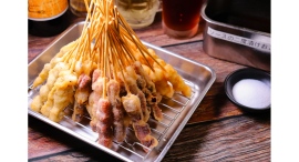 嘘やろ、1本50円!?驚愕の圧倒的コストパフォーマンス!屋台居酒屋「大阪満マル」から新名物『海もん串』が7月より新登場!~ タコ・貝柱・アサリの旨みが凝縮! 嘘やろ、1本50円!?驚愕の圧倒的コストパフォーマンス!屋台居酒屋「大阪満マル」から新名物『海もん串』が7月より新登場!~ タコ・貝柱・アサリの旨みが凝縮!