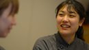 バリアフリービーチにかける思いを楽しそうに話すスタッフ バリアフリービーチにかける思いを楽しそうに話すスタッフ