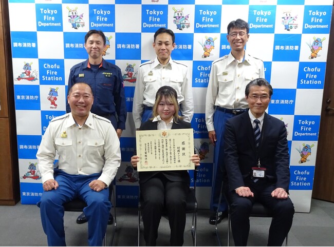 救急救命学科２年生が救護活動で消防署長から表彰