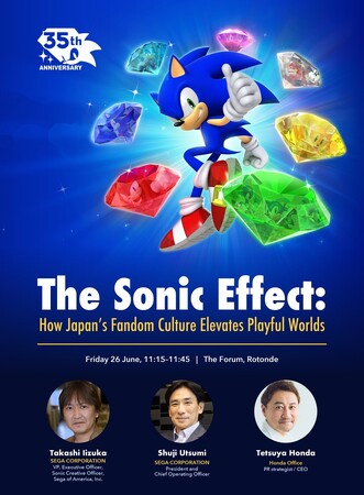 セガ、世界最大級のクリエイティブの祭典カンヌライオンズで日本のゲーム会社として初めて、公式セッションを主催　今年35周年を迎えるソニックのクリエイティビティとファンダムが支えた進化の軌跡を紹介