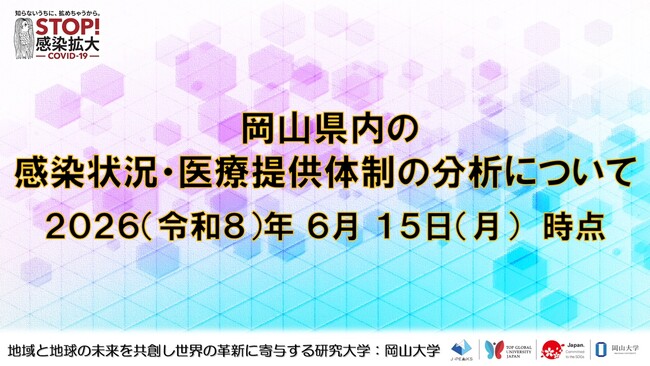 【岡山大学】岡山県内の感染状況・医療提供体制の分析について（2026年6月15日現在）
